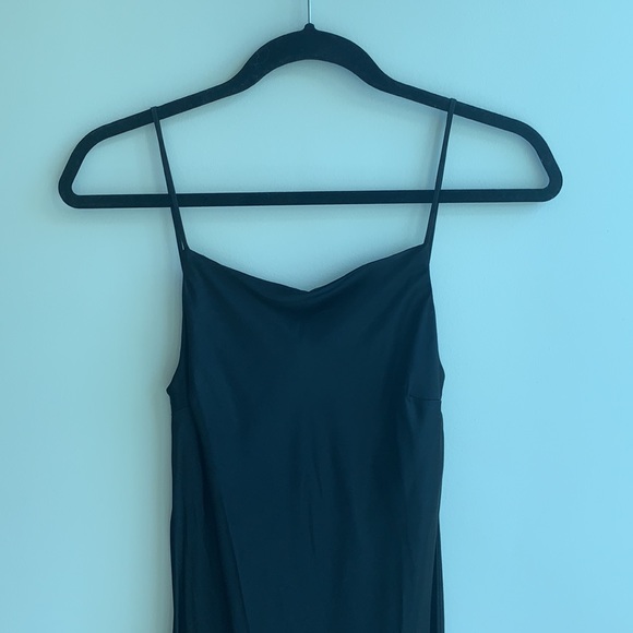 🆕 Zara Satin Effect Midi Dress (Black) - Picture 4 of 5